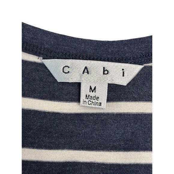 Athleisure Cabi Navy & White Striped Racerback tank top - Picture 4 of 7